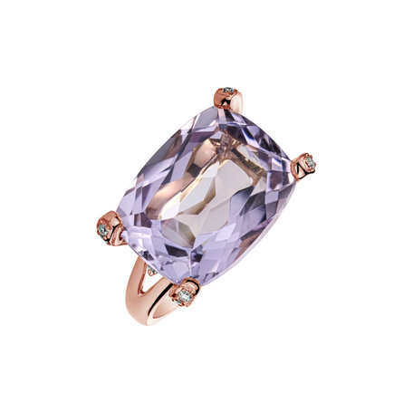 Prsten s ametystem a diamanty Oriental Lilac