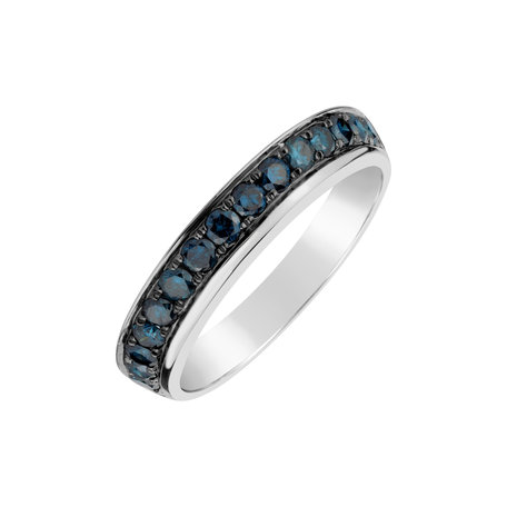 Prsten s modrými diamanty Cassy