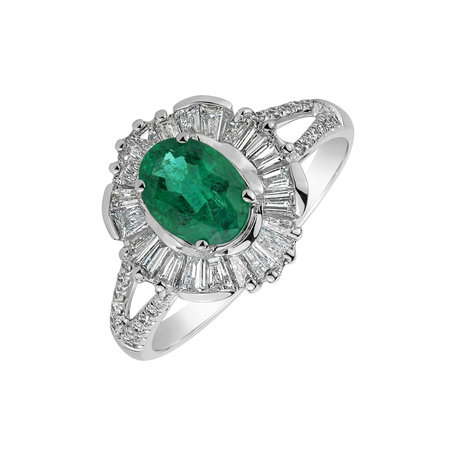 Prsten se smaragdem a diamanty Pristine Nobility