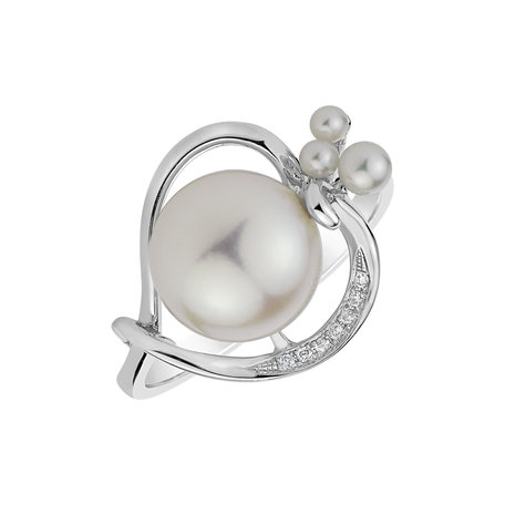 Prsten s perlou a diamanty Pearl Miracle