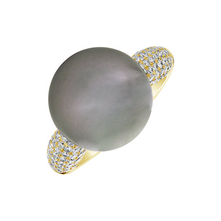 Prsten s perlou a diamanty Sedona