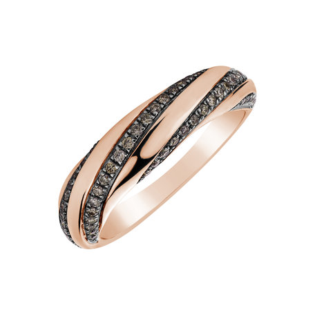 Prsten s hnědými diamanty Royal Impression