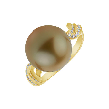 Prsten s perlou a diamanty Precious Pearl