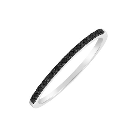 Prsten s černými diamanty Brilliant Line