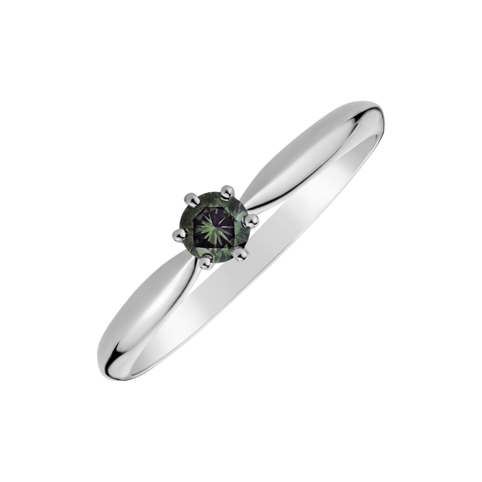Prsten se zeleným diamantem Eternal Joy
