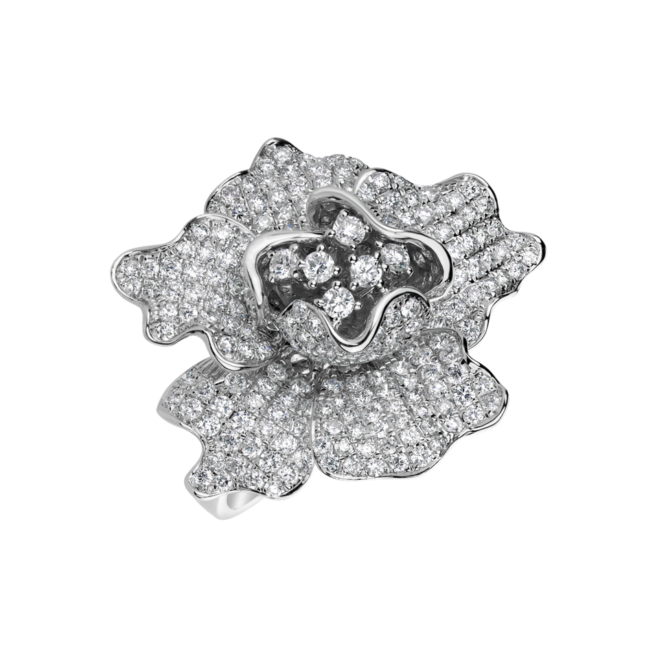 Prsten s diamanty Queen Flower