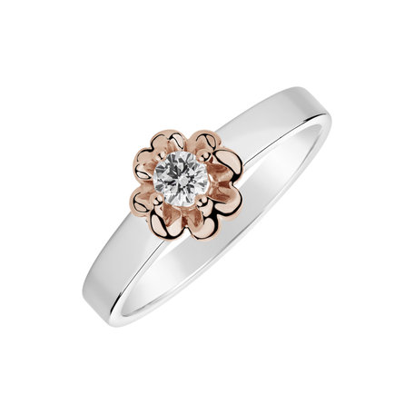 Prsten s diamantem Blossom Sakura