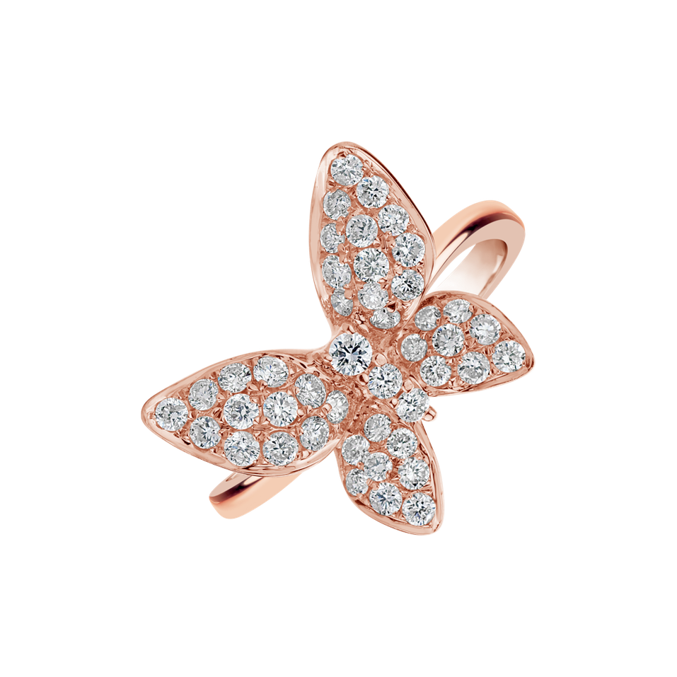 Prsten s diamanty Diamond Butterfly