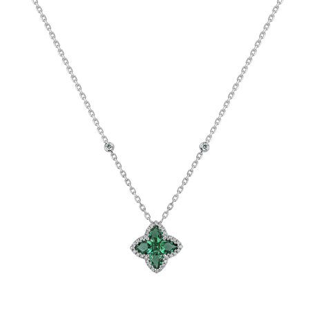 Náhrdelník s diamanty a smaragdy Emerald Enchantment