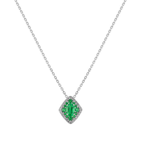 Přívěs s diamanty a smaragdy Dedication of Green