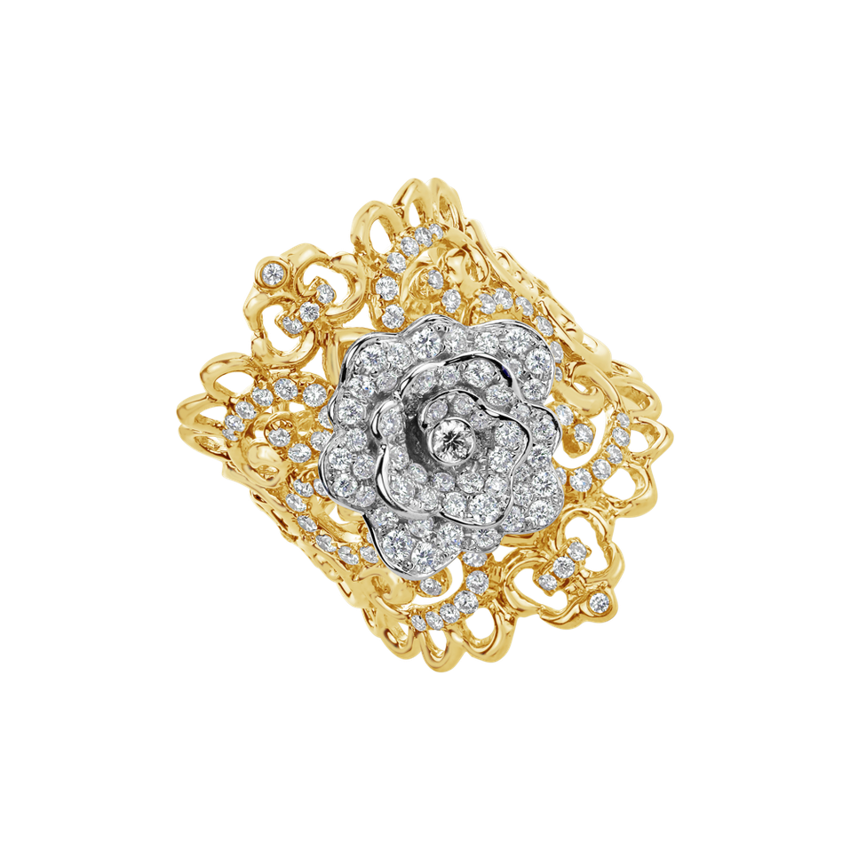 Prsten s diamanty Fleur Royale