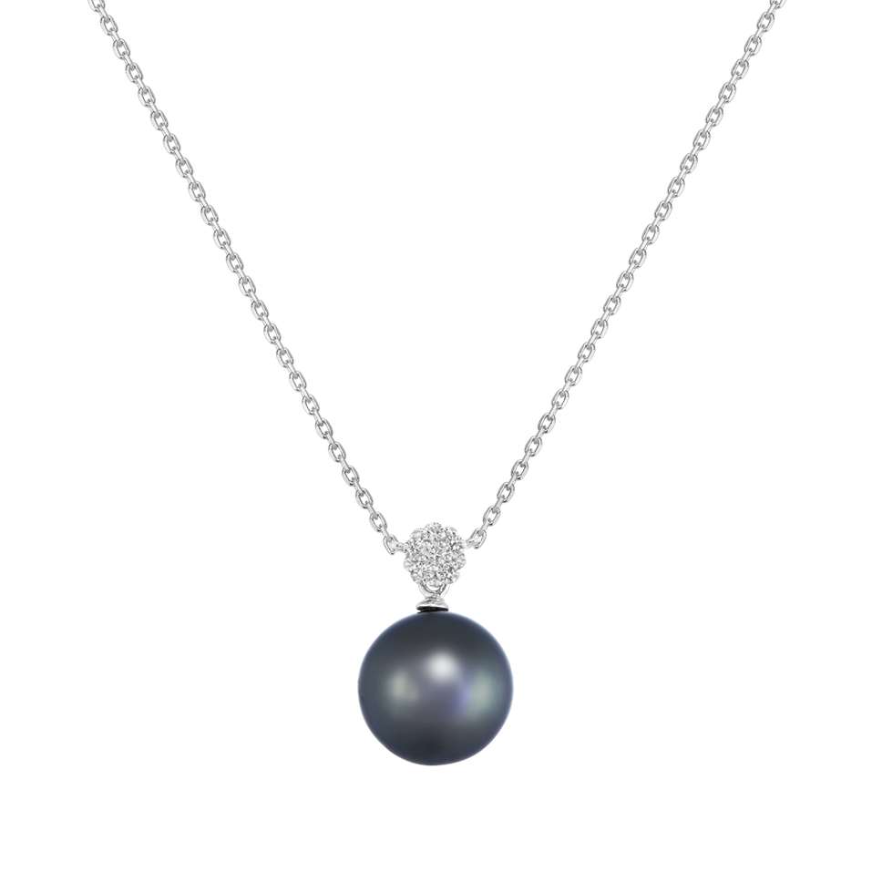 Náhrdelník s perlou a diamanty Ocean Sound