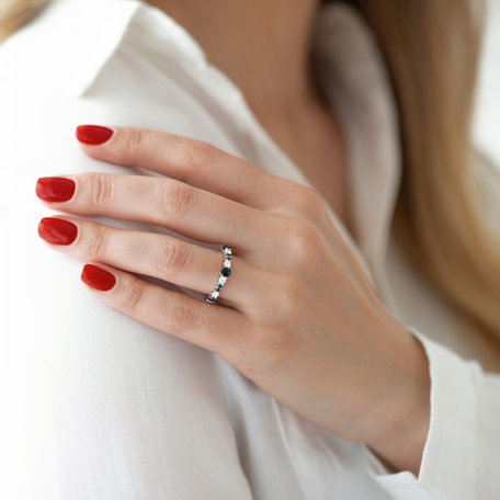 Prsten s diamanty a rubíny Maddalena