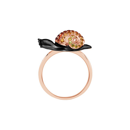 Prsten se safíry Luxury Snail