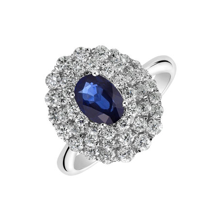 Prsten s safírem a diamanty Sapphire Majesty