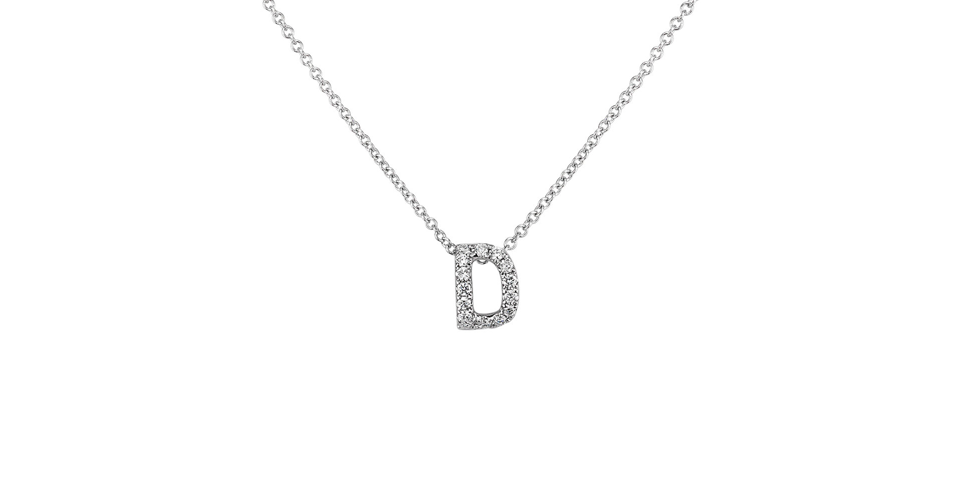 Náhrdelník s diamanty Diamond Letter