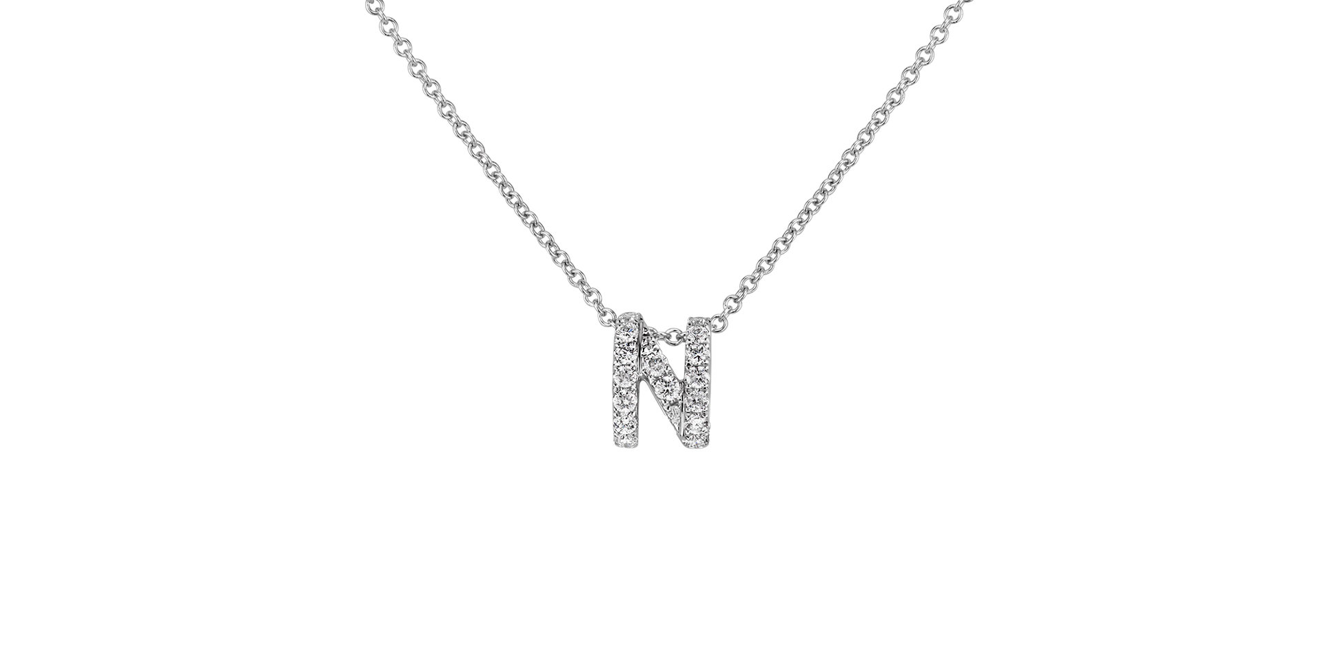 Náhrdelník s diamanty Diamond Letter