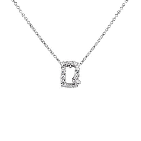 Náhrdelník s diamanty Diamond Letter