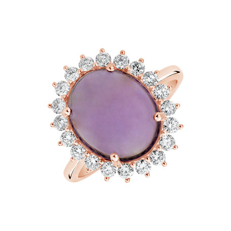 Prsten s ametystem a diamanty Diamond Euphoria