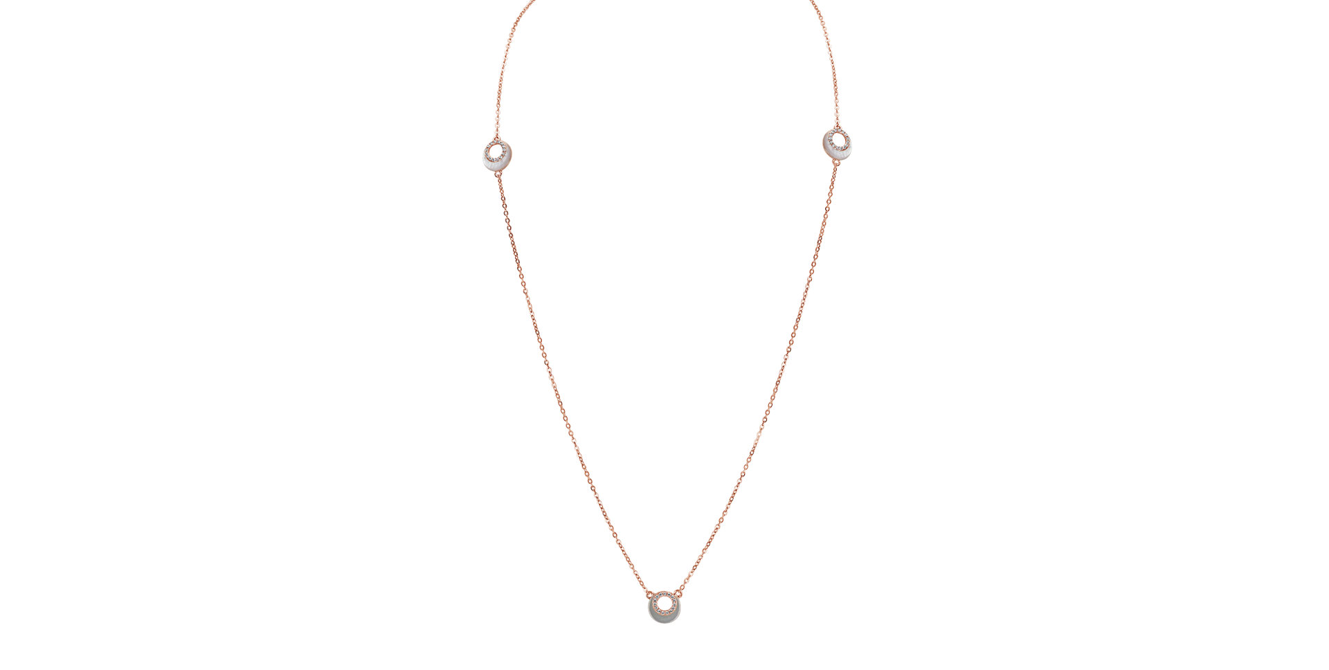 Náhrdelník s diamanty a perletěmi Moonlight Parade