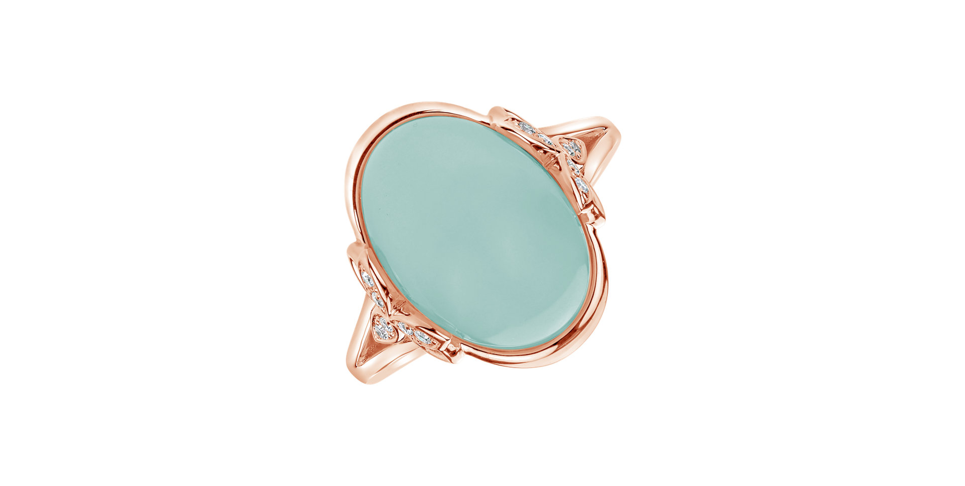 Prsten s chalcedonem a diamanty Princess Mystery