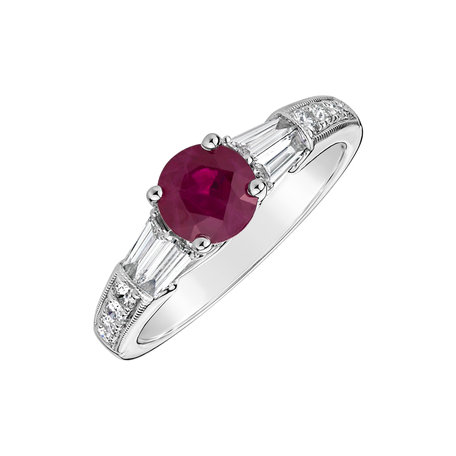Prsten s rubínem a diamanty Ruby Sparkle