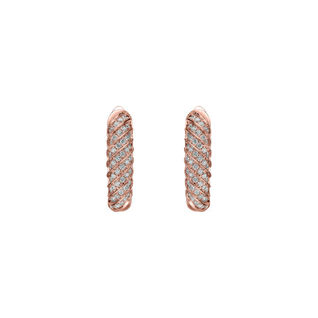 Náušnice s diamanty Spiral of affection