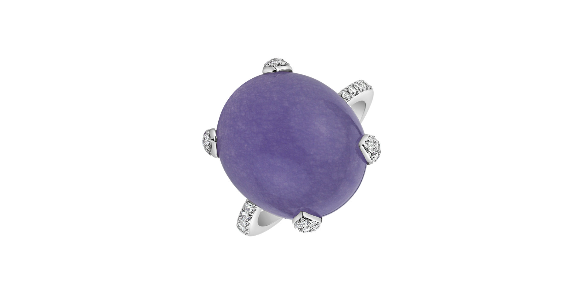 Prsten s quartzem a diamanty Niche