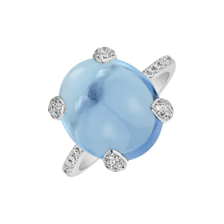 Prsten s topazem a diamanty Niche