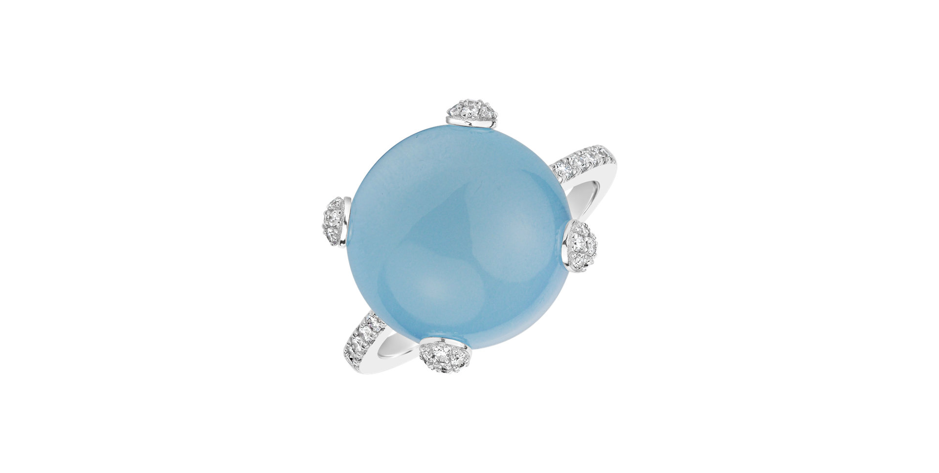 Prsten s topazem a diamanty Divine Drop