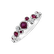 Prsten s diamanty a rubíny Space Joy5