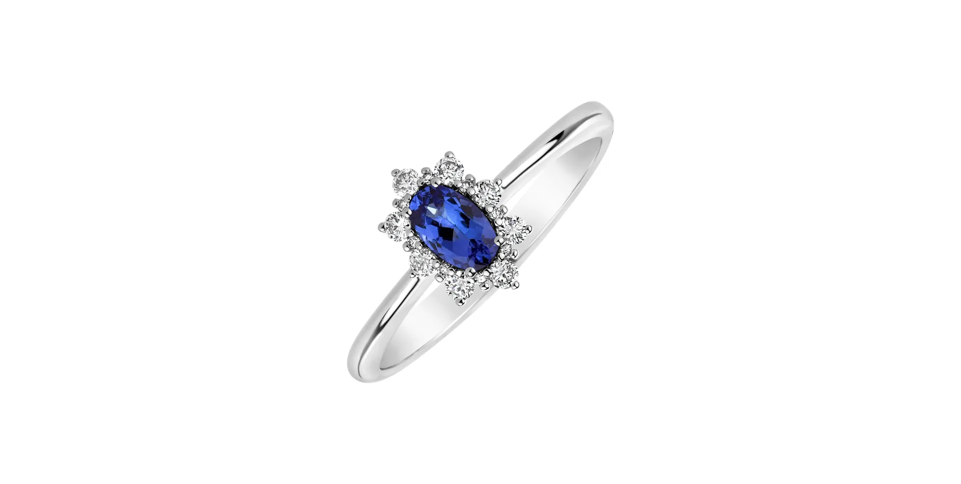 Prsten s tanzanitem a diamanty Trixie Princess