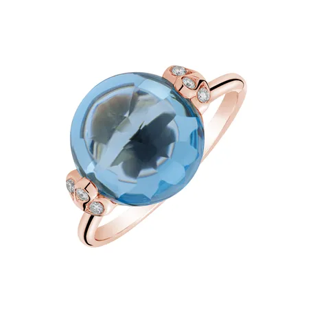 Prsten s topazem a diamanty Heaven Czarina