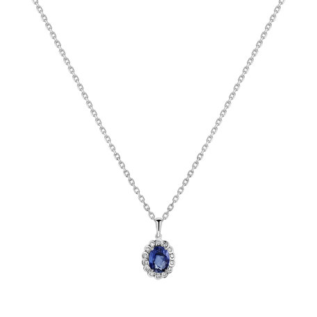 Přívěs se safírem a diamanty Glamour Princess