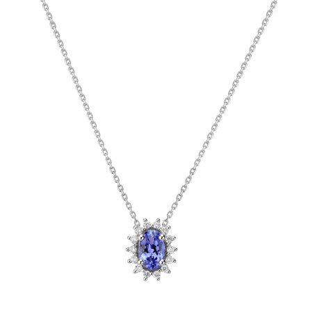 Náhrdelník s tanzanitem a diamanty Blue Sun