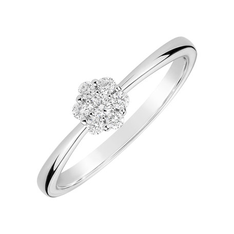 Prsten s diamanty Shiny Flower