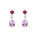 Náušnice s diamantem, granátem a kunzitem Purple Rain5