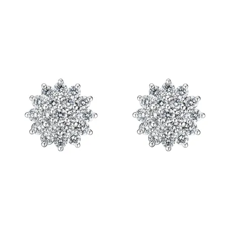 Náušnice s diamanty Delicate Star