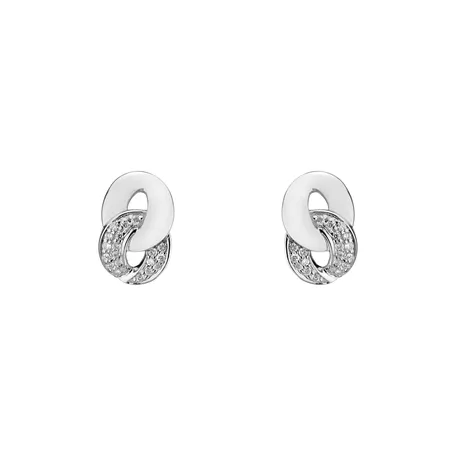 Náušnice s diamanty Double Circle