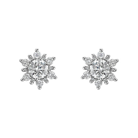 Náušnice s diamanty Snow Star