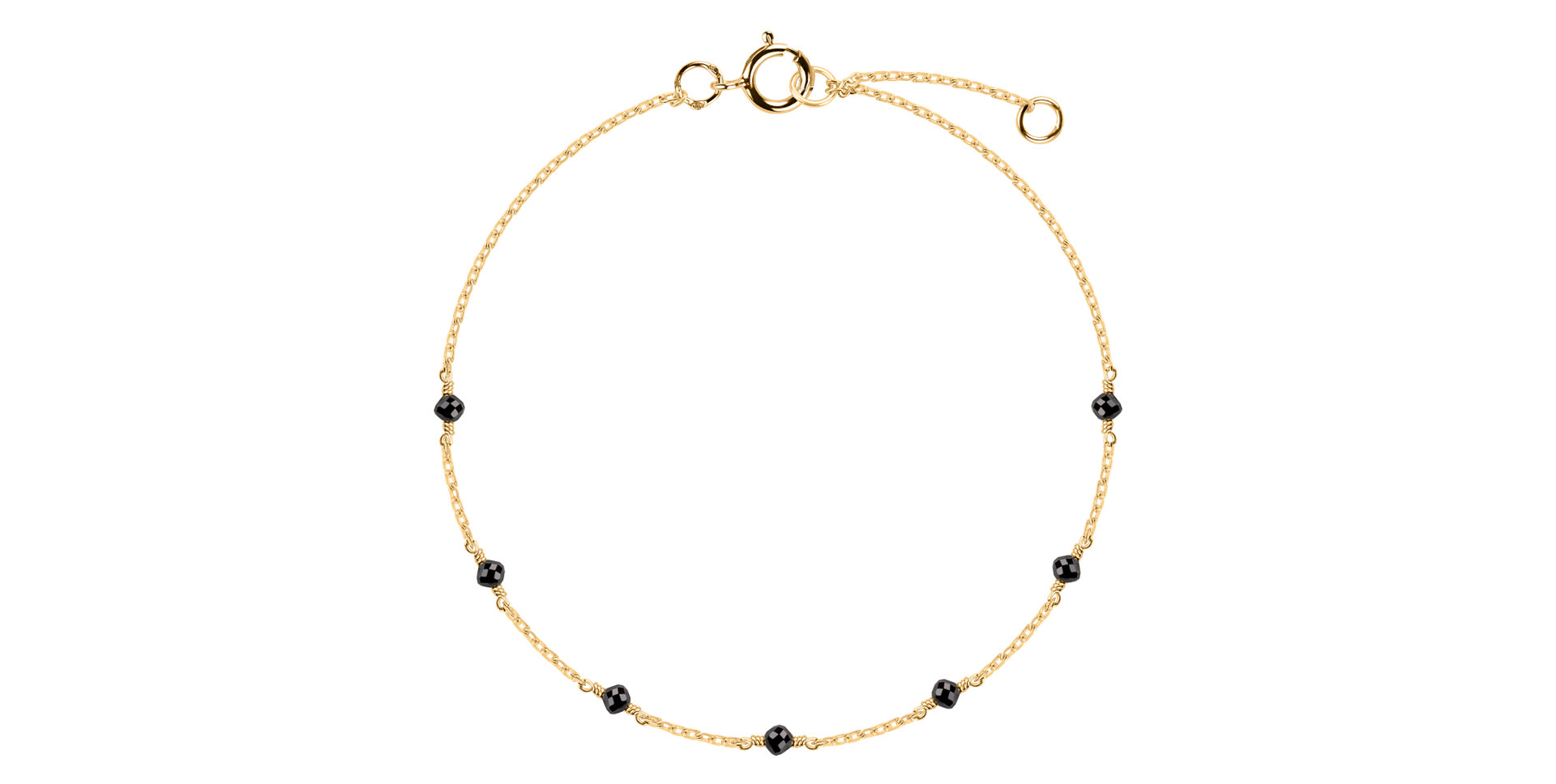Náramek s černými diamanty Mirrabella