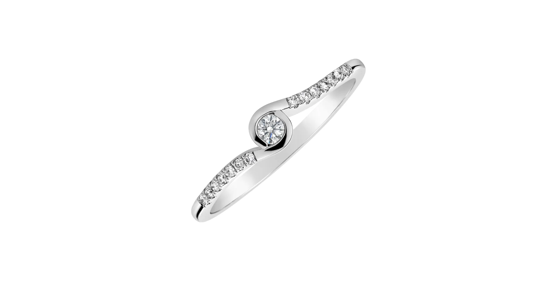 Prsten s diamanty Love Twist
