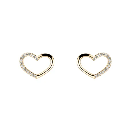 Náušnice s diamanty Shiny Hearts