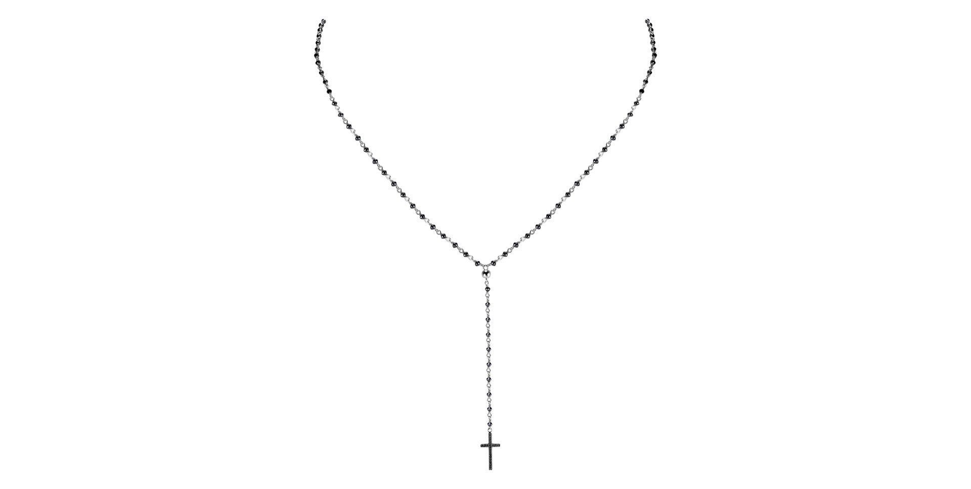 Náhrdelník s černými diamanty Paradise Drop