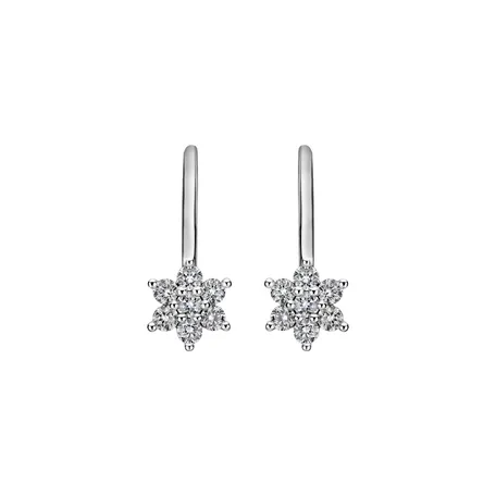 Náušnice s diamanty Magic Snowflakes