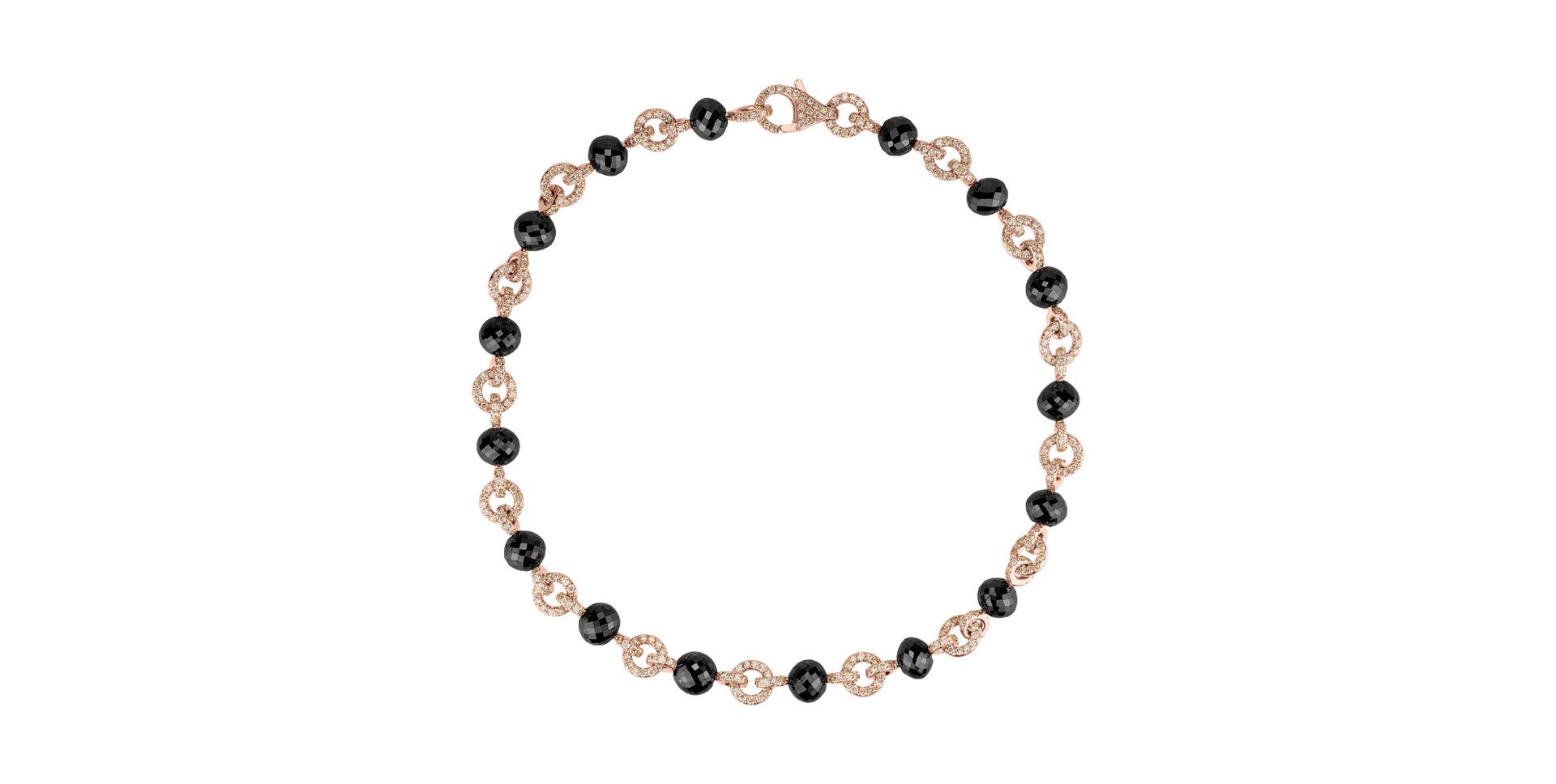 Náramek s hnědými a černými diamanty Aristide