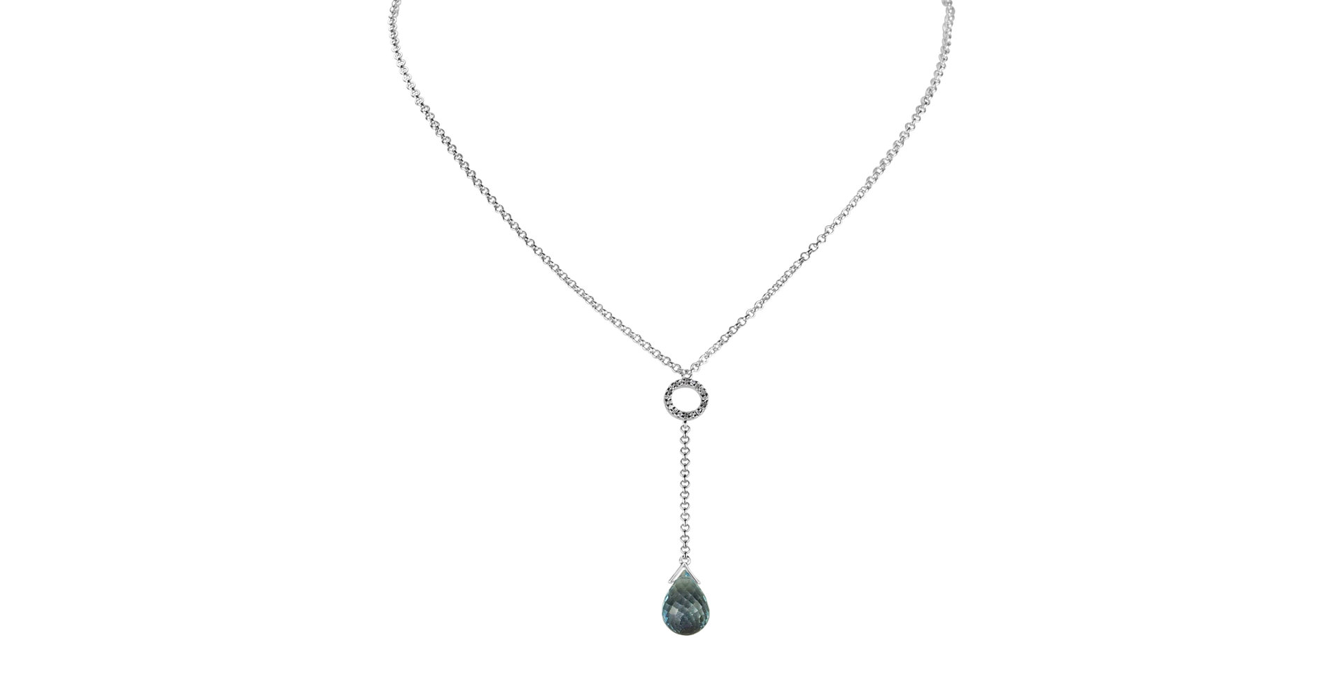 Náhrdelník s topazem a diamanty Genoveffa