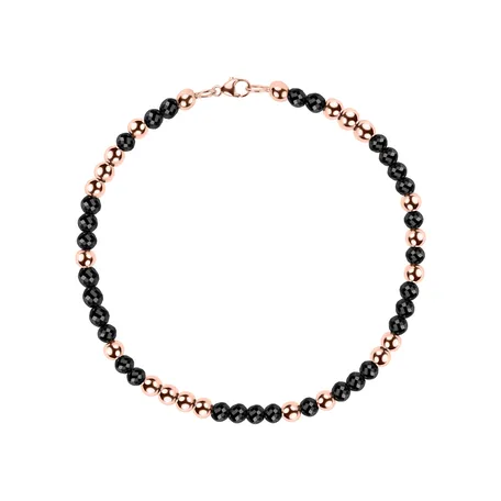 Náramek s černými diamanty Marbles Mood