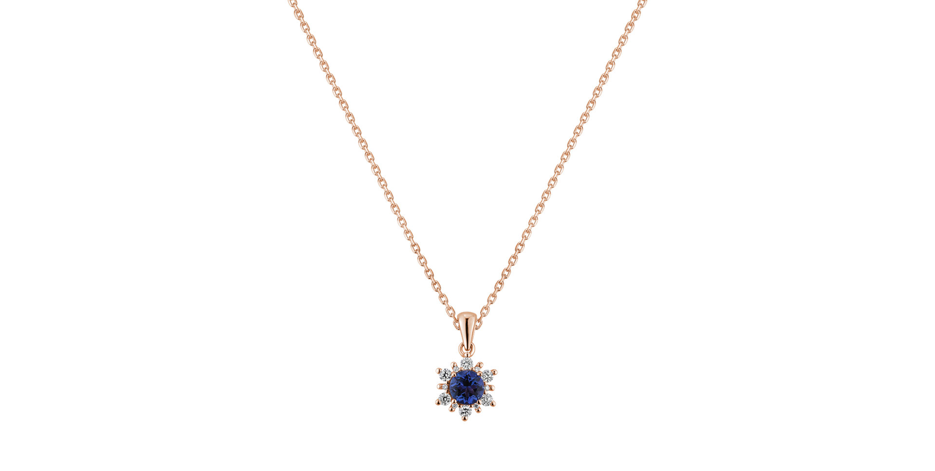 Přívěs s tanzanitem a diamanty Snow Star