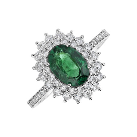 Prsten se smaragdem a diamanty Majesty